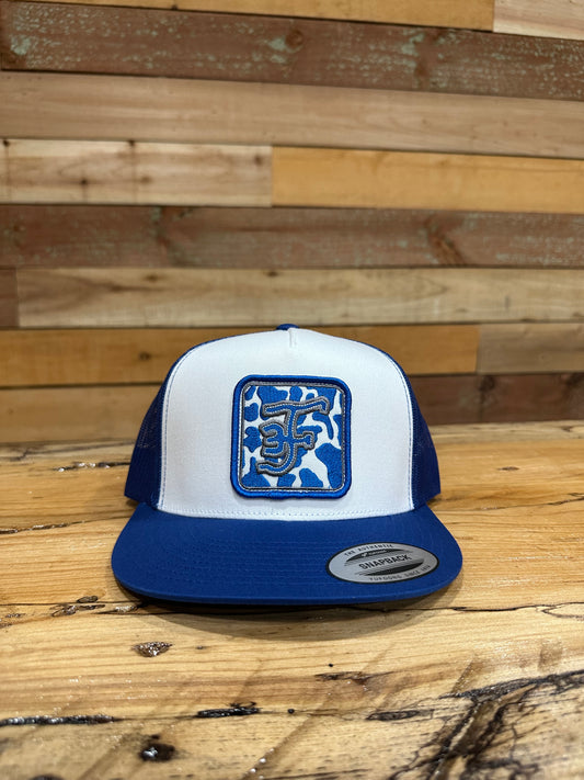 COWPRINT HAT BLUE